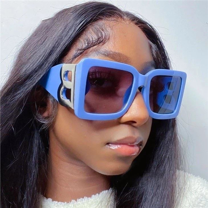 Brand Letter B Square Sunglasses Women