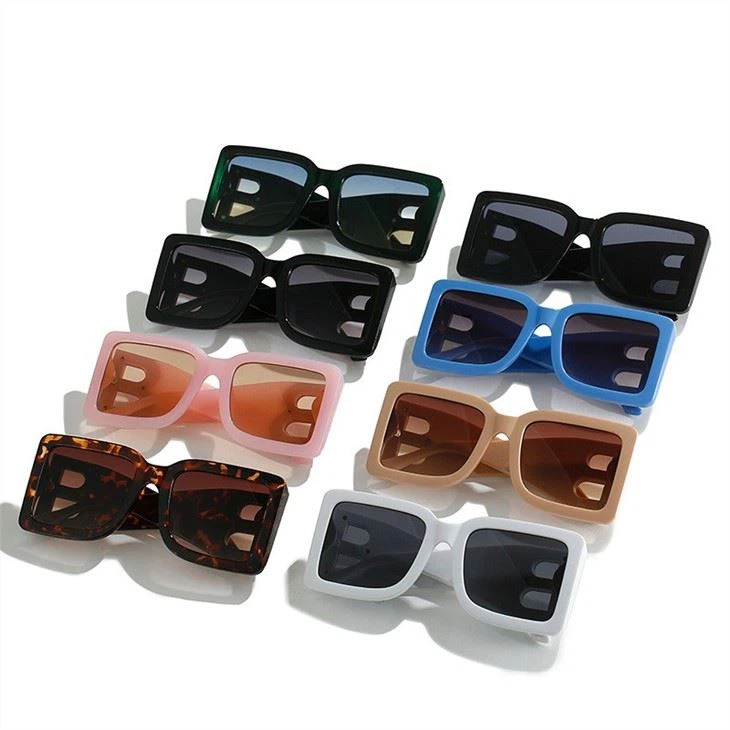 Brand Letter B Square Sunglasses Women