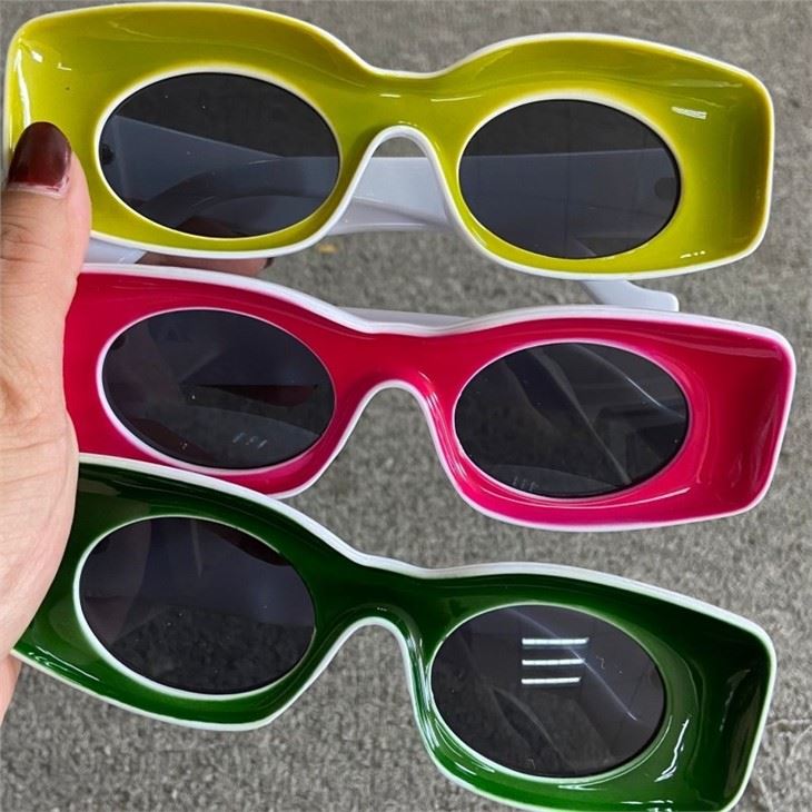 Rectangle Thick Frame Sunglasses