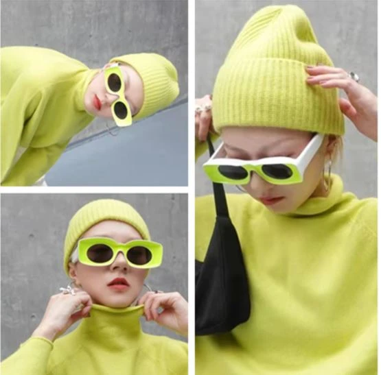 Rectangle Thick Frame Sunglasses