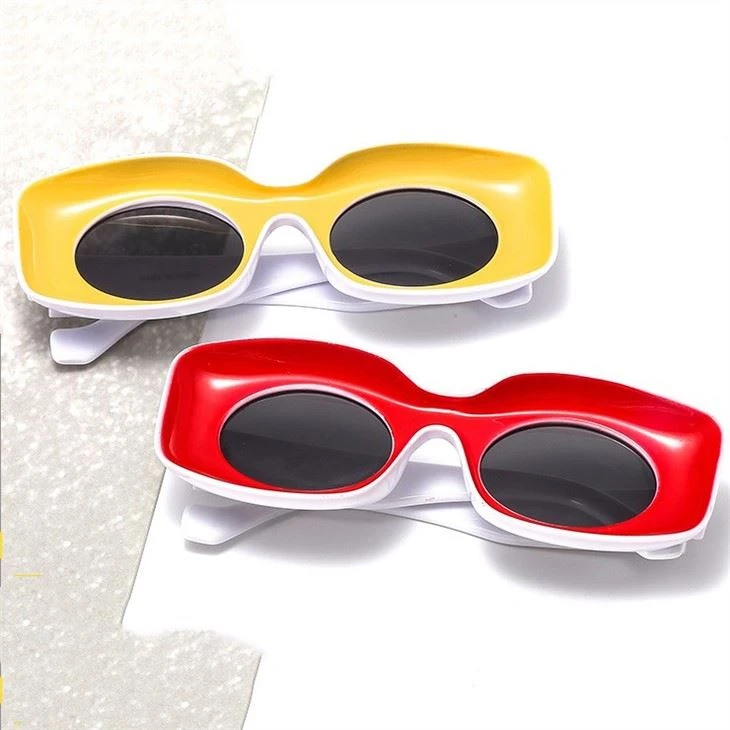 Rectangle Thick Frame Sunglasses